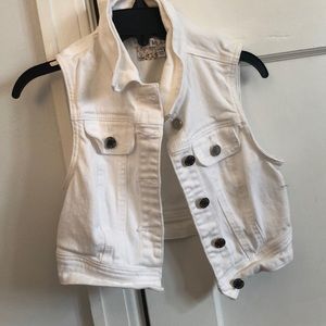White jean jacket
